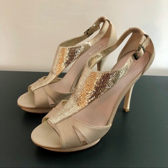 Glint Shoes - Glint | Gillian Satin Platform Sandals